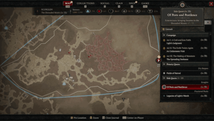 Diablo 4 - Of Pests and Pestilence Highlighted Area