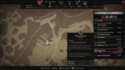 Diablo 4 - Wagered Honor Map View