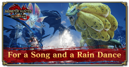 Monster Hunter Rise (MH Rise) - For a Song and a Rain Dance Quest Banner