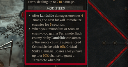 Diablo 4 - Landslide Stun