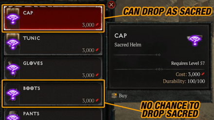 Diablo 4 - Sacred Drops at World Tier 3