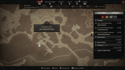 Diablo 4 - An Acquired Taste Map View