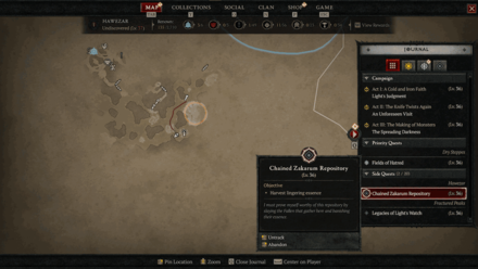 Diablo 4 - Chained Zakarum Repository Map View