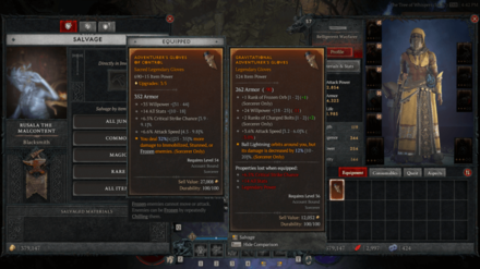 Diablo 4 - Salvage Legendaries with Weak Stats and Aspects