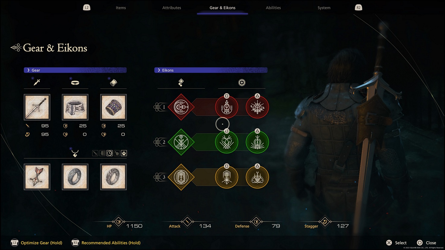 FF16 - Eikonic Challenge Mode equipment