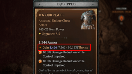 Diablo 4 - Razorplate No Affixes