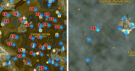 Central Hyrule Field Shrine Map