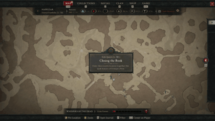 Diablo 4 - Closing the Book Map View