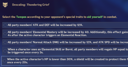 Genshin - Feast of the Departed Warriors - Select Tempos