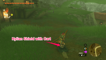 Tears of the Kingdom TOTK - Hylian Shield with Cart