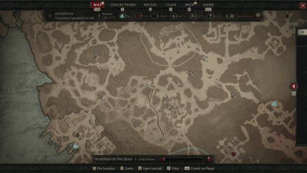 Diablo 4 - Spotted Mushroom Map View