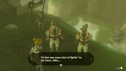 Zelda Tears of the Kingdom TOTK - Talk to the Two Workers Ring Ruins