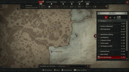 Diablo 4 - One Little Red Sprig Map Location