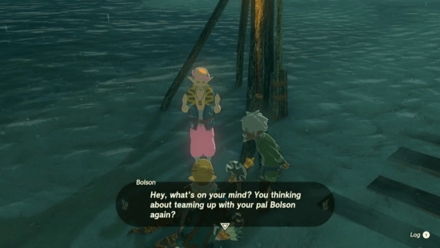 Zelda Tears of the Kingdom TOTK - Talk to Bolson
