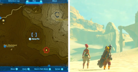 Zelda Tears of the Kingdom TOTK - To The Ruins Take Pokki to East Gerudo Ruins