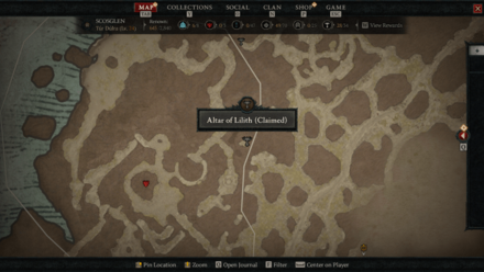 Diablo 4 - Altar of Lilith #129 Scosglen Deep Forest Map