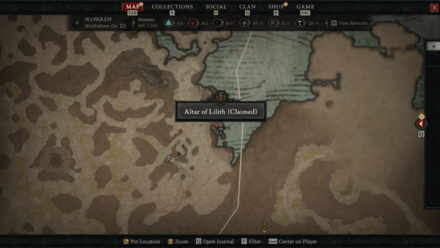 Diablo 4 - Altar of Lilith #135 Scosglen Northshore Map