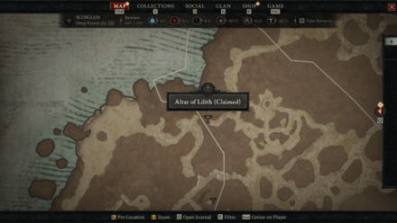 Diablo 4 - Altar of Lilith #130 Scosglen Tur Dulra Map