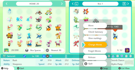 Pokemon SV - How to Change Moves in Pokemon HOME Step 4