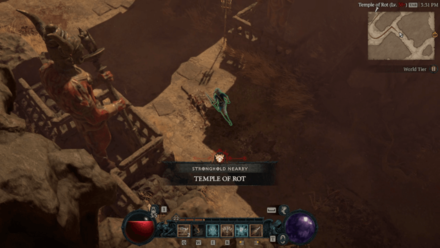 Diablo 4 - Temple of Rot Dry Steppes Temple of Rot Map
