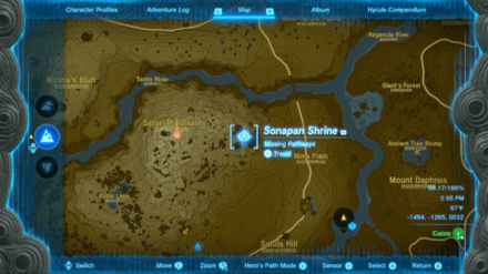 TOTK - A Picture for Outskirt Stable Sonapan Shrine Map