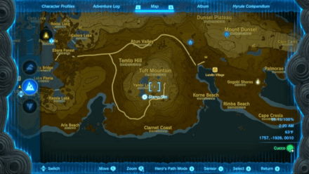 Zelda Tears of the Kingdom TotK - Tuft Mountain Location