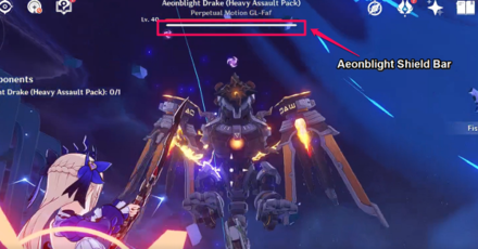 Genshin - Hit the Boss Cores When It’s in Aerial Mode - Shield Indicator