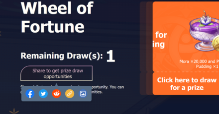 Genshin - Summer Festival 2023 - Wheel of fortune