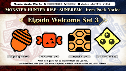 MH Rise Sunbreak - Elgado Welcome Set 3
