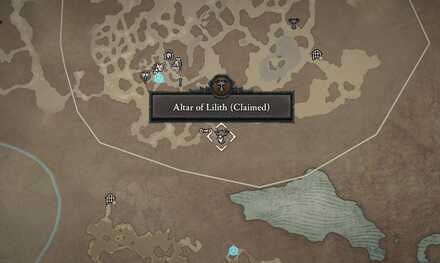 Diablo 4 - Altar of Lilith #24 Fractured Peaks Gale Valley Map