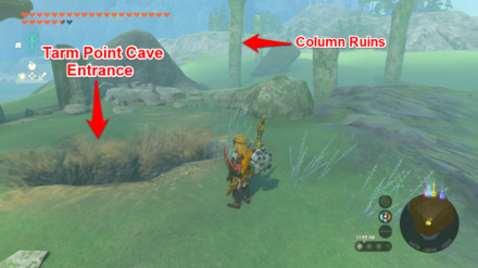 Zelda TotK Tarm Point Cave Entrance