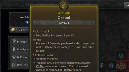 Diablo 4 - Control Glyph