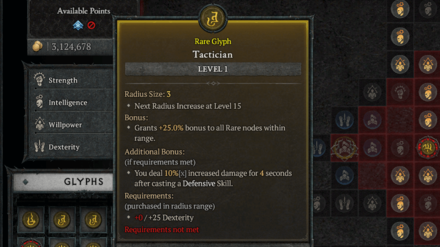 Diablo 4 - Tactician (Rare Node Glyphs)