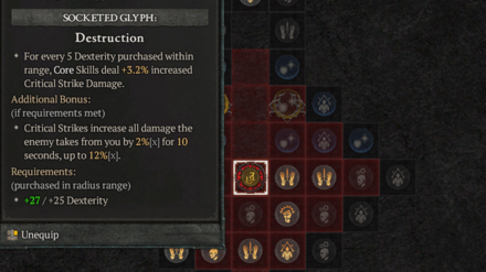 Diablo 4 - Destruction (Core Skill Glyphs)