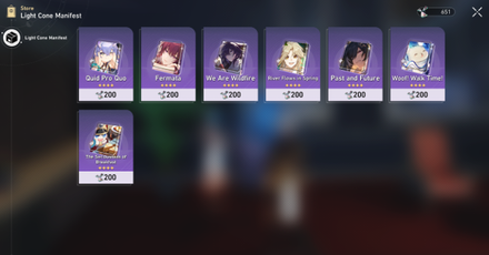 Honkai Star Rail - Forgotten Hall Store