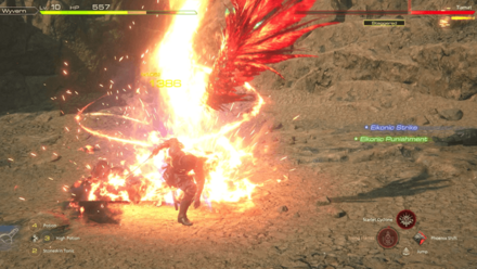 FF16 - Use Rising Flames and Scarlet Cyclone