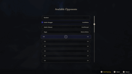 FF16 - Available Opponents
