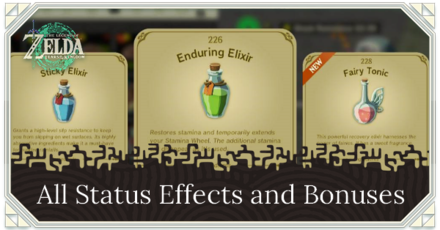 TOTK - All Status Effects and Bonuses