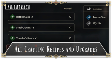 FF16 - Crafting Recipes