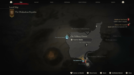 FF16 - The Velkroy Desert Local Map