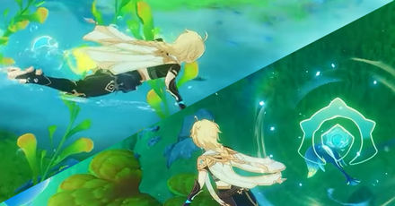 Genshin - Traveler Hydro Skill Forms