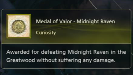 FF16 - Medal of Valor Midnight Raven