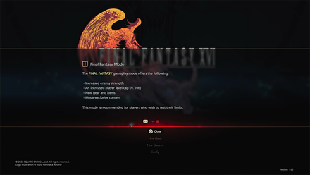 FF16 - Final Fantasy Mode Title