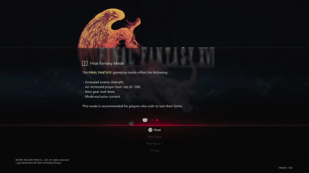 FF16 - Final Fantasy Mode