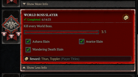 Diablo 4 - Challenge Completion