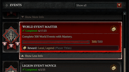 Diablo 4 - World Event Master Challenge