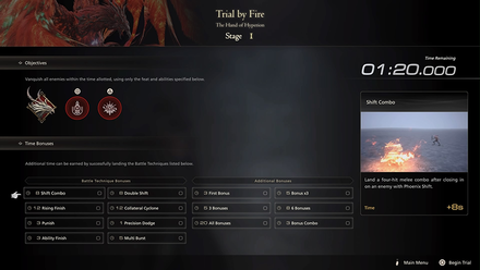 FF16 - Chronolith Trial Menu