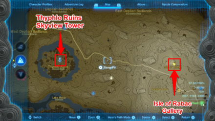Zelda TotK Thyphlo Ruins Skyview Tower to Isle of Rabac Gallery