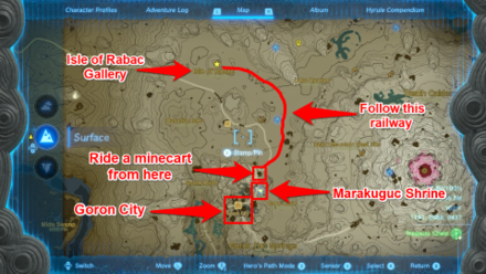 Zelda TotK Goron City to Isle of Rabac Gallery