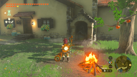 Hateno Village Statue Overworld